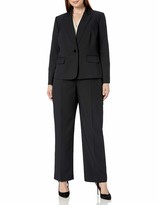 Thumbnail for your product : Le Suit Women's 1 Button Peak Lapel Novelty Pinstripe Pant Suit Business Set