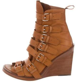 Ann Demeulemeester Leather Multistrap Wedges