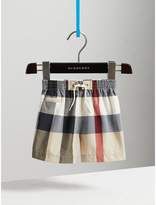 Thumbnail for your product : Burberry Check Technical Cotton Swim Shorts
