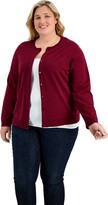 Thumbnail for your product : Karen Scott Plus Size Cardigan, Created for Macy's