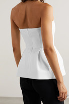 Thumbnail for your product : Cushnie Strapless Crepe Peplum Top - White