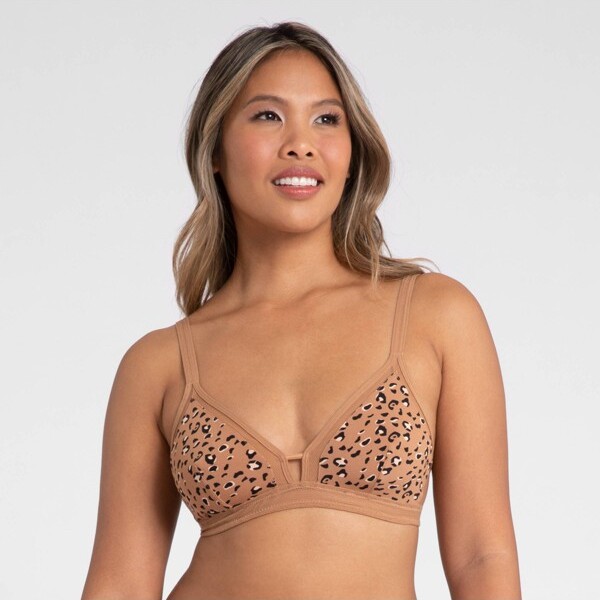 All.You.LIVELY All.You.IVEY Women's eopard Print Mesh Trim Bralette - Camel  - ShopStyle Bras