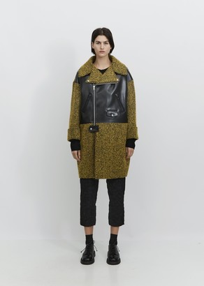 Junya Watanabe Tweed & Synthetic Leather Coat