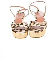 Thumbnail for your product : Alaia Ponyhair Platform Sandals