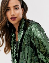 Thumbnail for your product : ASOS EDITION double breasted blazer in sequin