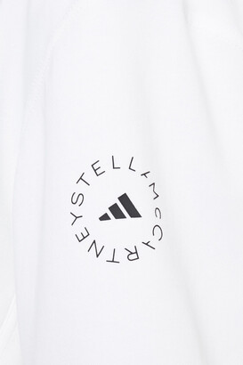 adidas by Stella McCartney Cropped Printed Cotton-blend Jersey T-shirt