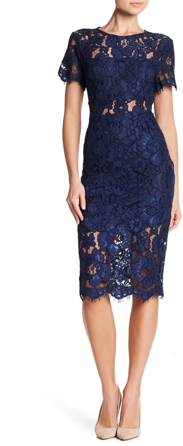nsr sleeveless lace midi dress