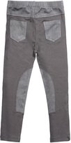 Thumbnail for your product : Imoga Stretch Suede and Jersey Leggings, Gray, Size 2-6