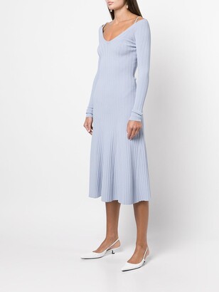Proenza Schouler White Label lightweight rib knit V-neck dress