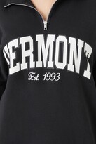 Thumbnail for your product : Forever 21 Women's Vermont Graphic Half-Zip Pullover in Black Medium