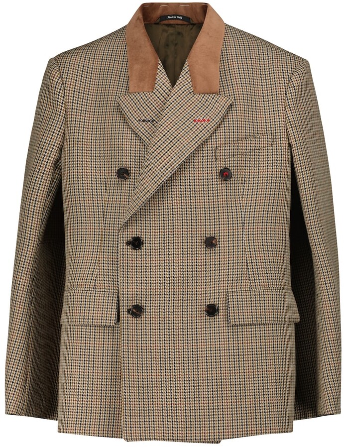 double breasted cape blazer