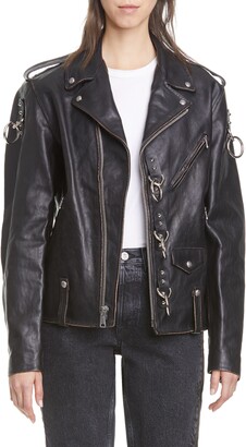 Women's Studded Black Leather Jacket | Shop the world’s largest ...
