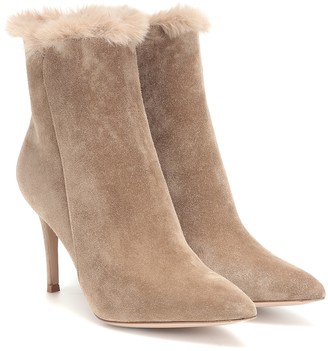 Gianvito Rossi Levy 85 suede ankle boots