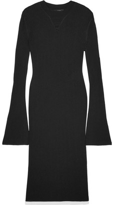 Ellery Jupiter Ribbed-knit Midi Dress - Black