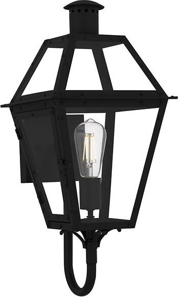 Quoizel Rue De Royal Outdoor Wall Sconce in Black Size: Small