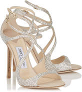 Thumbnail for your product : Jimmy Choo LANCE Nude Suede Sandals with Crystals