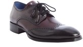 Thumbnail for your product : Mezlan charcoal and maroon leather wingtip lace up oxfords