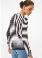 Thumbnail for your product : Michael Kors Striped Linen Long-Sleeve T-Shirt
