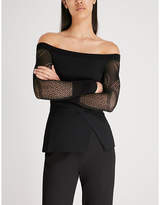 Thumbnail for your product : Roland Mouret Ladies Black Alda Off-The-Shoulder Crepe Top
