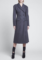 Thumbnail for your product : Fendi Boned Flannel Midi Coat