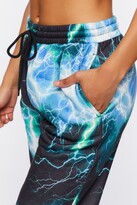 Thumbnail for your product : Forever 21 Lightning Print Drawstring Joggers