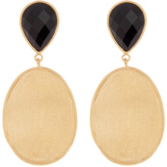 Rivka Friedman 18K Gold Clad Gemstone Drop Earrings
