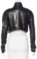 Thumbnail for your product : Gareth Pugh Cropped Leather Jacket