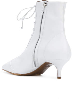 Tabitha Simmons lace front pointed ankle boots
