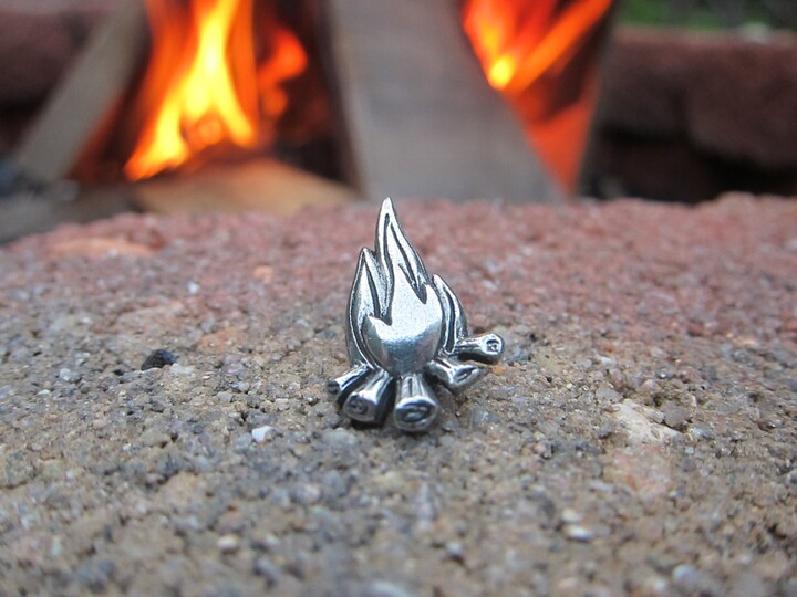 Etsy Campfire Lapel Pin - Cc520 - Fire, Adventure, Scout, & Camping Pins