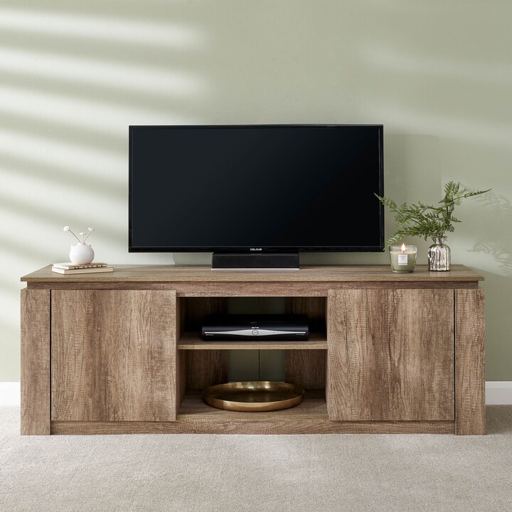 Dunelm Canyon Oak TV Stand Brown ShopStyle