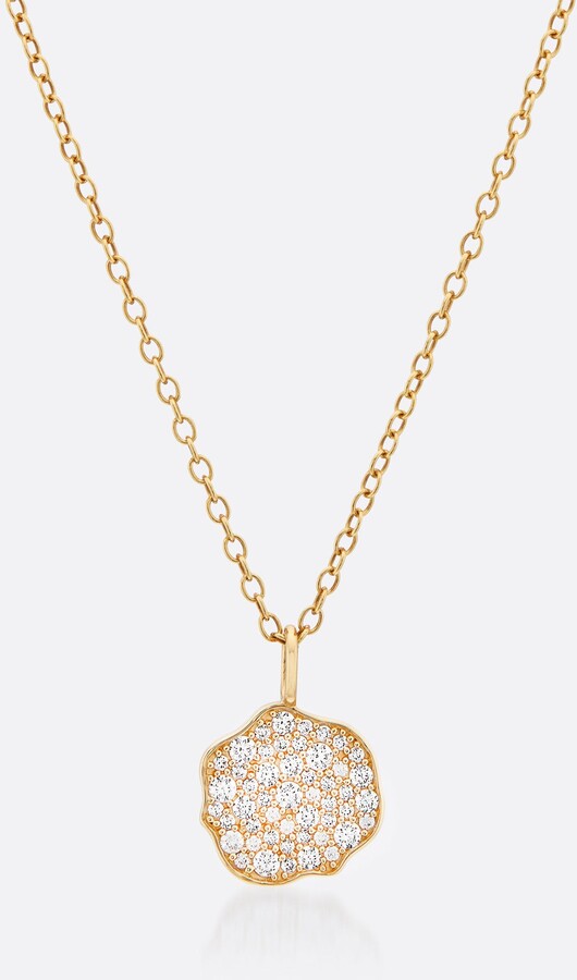 Petite Fleur Pavé Diamond Mini Pendant Necklace