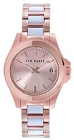 Thumbnail for your product : Ted Baker 'Classic Charm' Acetate Center Link Bracelet Watch, 35mm