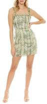 Thumbnail for your product : 4SI3NNA the Label Carrie Snakeskin Print Sleeveless Minidress