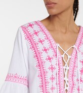 Thumbnail for your product : Melissa Odabash Martina cotton and linen embroidered minidress
