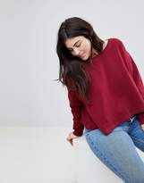 Thumbnail for your product : ASOS Curve Off Shoulder Boxy Sweatshirt With Split Back