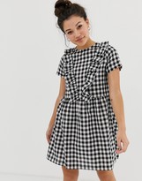 Thumbnail for your product : Daisy Street smock dress with ruffles in gingham