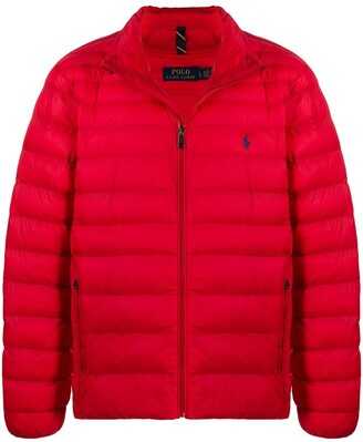 red polo jacket men's