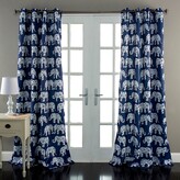 Thumbnail for your product : Lush Decor Elephant Parade 84" Room Darkening Window Curtain Panels In Grey (Set Of 2)