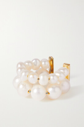 COMPLETEDWORKS Gold-plated Pearl Ear Cuff - one size