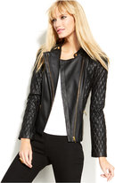Thumbnail for your product : INC International Concepts Quilted Faux-Leather Motorcycle Jacket