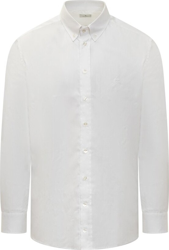Etro Pegaso Embroidered Long-Sleeved Shirt