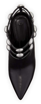 Alexander Wang Tina Leather Studded Grid Cage Booties