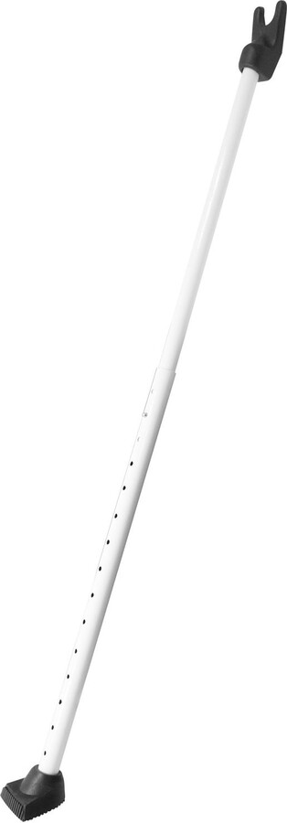 Security Man 48" Adjustable Door Knob and Sliding Door White Security Bar