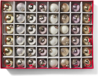 TJMAXX 48Pc 2.5In Assorted Glass Ornament Set - ShopStyle