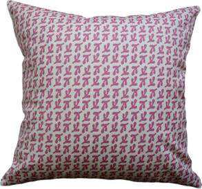 Balanced Design Hand Printed Pillows Birds Feet Cotton Throw Pillow