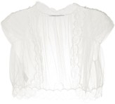 Thumbnail for your product : Alberta Ferretti Lace-Embellished Tulle Shawl