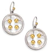 Thumbnail for your product : Gurhan Cloister 24K Yellow Gold & Sterling Silver Quatrefoil Drop Earrings