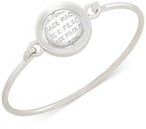Thumbnail for your product : Carolee Silver-Tone Word Play Peace Spinning Charm Bangle Bracelet