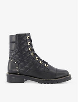 Thumbnail for your product : Dune Pampas pearl-detail leather lace-up ankle boots