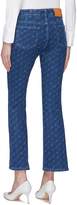 Thumbnail for your product : Stella McCartney Monogram print cropped flared jeans